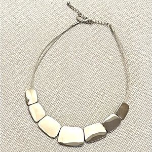 Lia Sophia Silver Tone Choker Adjustable Length Necklace, 16" - 19"